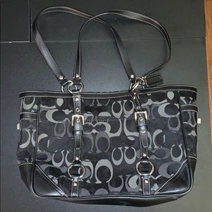 Authentic Coach Tote with “old school” C logo